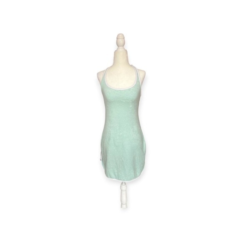 Urban Outfitters Mint Green Terry Cloth Halter Dress